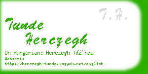 tunde herczegh business card